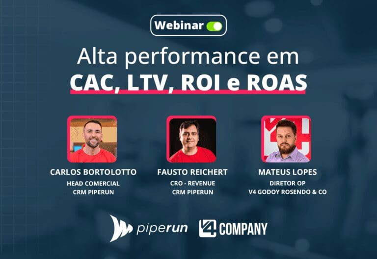 Alta performance em CAC, LTV, ROI e ROAS